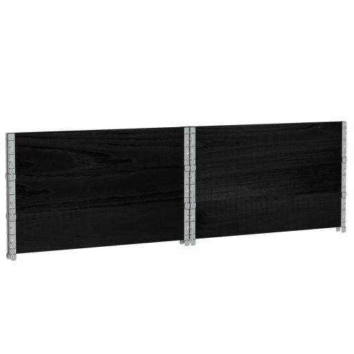 3 db fekete tömör fenyőfa raklapmagasító 100 x 100 cm