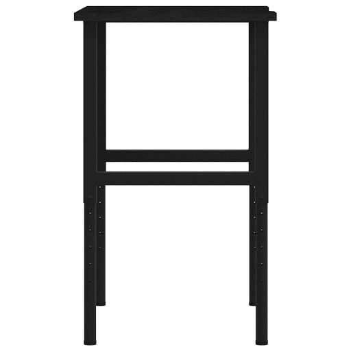 Sötétbarna tömör tölgyfa munkapad 80 x 60 x (71,5-98) cm