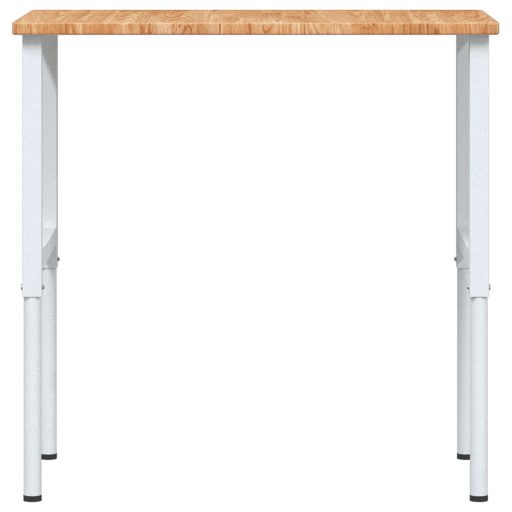 Világosbarna négyszögű tölgyfa munkaasztal 100x60x(71,5-98) cm