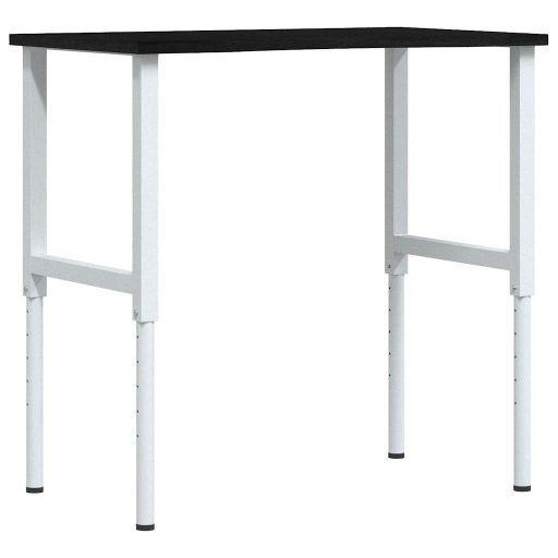 Sötétbarna tömör tölgyfa munkapad 100 x 60 x (71,5-98) cm