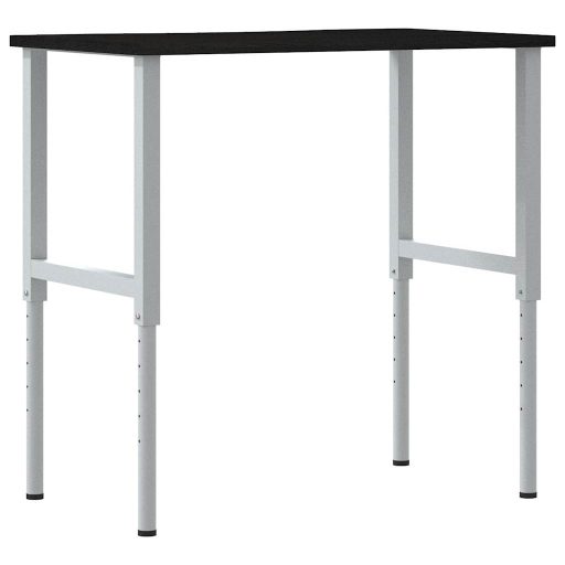 Sötétbarna tömör tölgyfa munkapad 100 x 60 x (71,5-98) cm