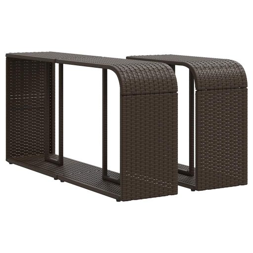 11 részes barna polyrattan kerti ülőgarnitúra párnákkal