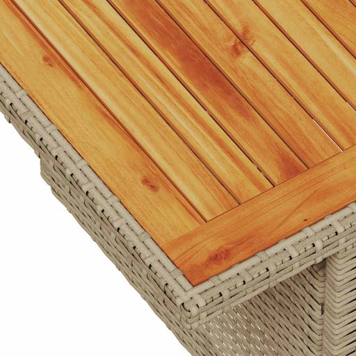 10 részes bézs polyrattan kerti ülőgarnitúra párnával