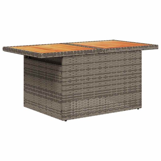 10 részes szürke polyrattan kerti ülőgarnitúra párnákkal