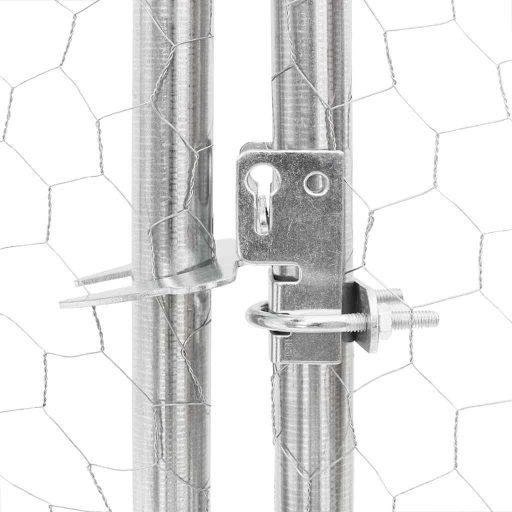 Csirkekifutó tetővel 2,5x12x2,25 m horganyzott acél