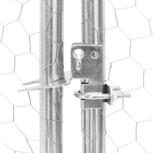 Csirkekifutó tetővel 2,5x12x2,25 m horganyzott acél