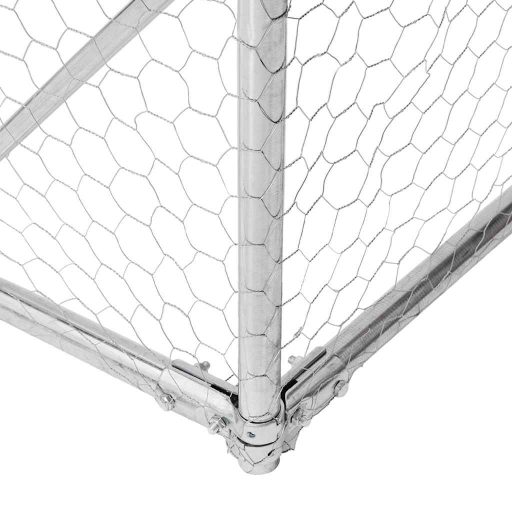 Horganyzott acél kültéri kutyafuttató kifutóval 6x2x1,5 m