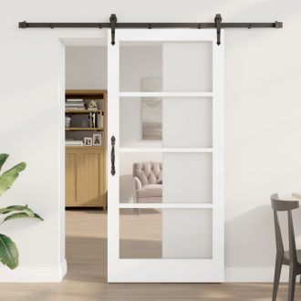   Csúszdaajtó hardverkészlettel "ORKDAL" Fehér 93x202 cm
