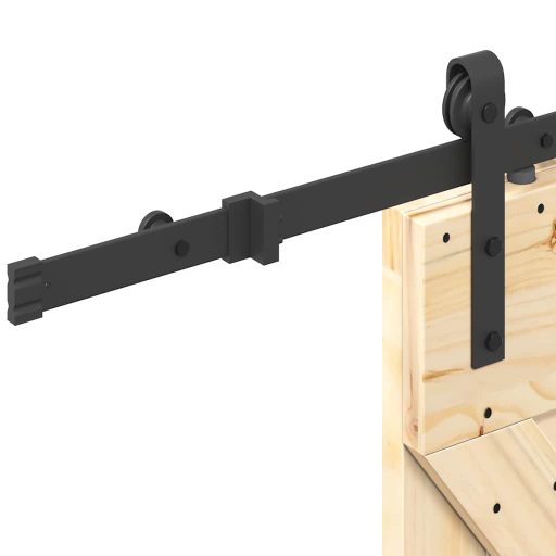 Tömör fenyőfa tolóajtó fémszerelékszettel 70 x 210 cm