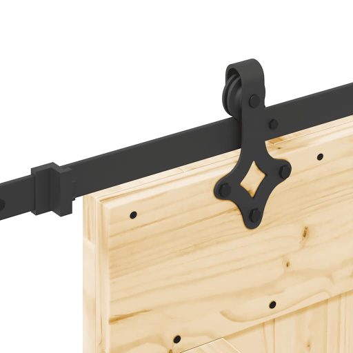 Tömör fenyőfa tolóajtó fémszerelékszettel 70 x 210 cm