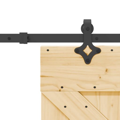 Tömör fenyőfa tolóajtó fémszerelékszettel 70 x 210 cm
