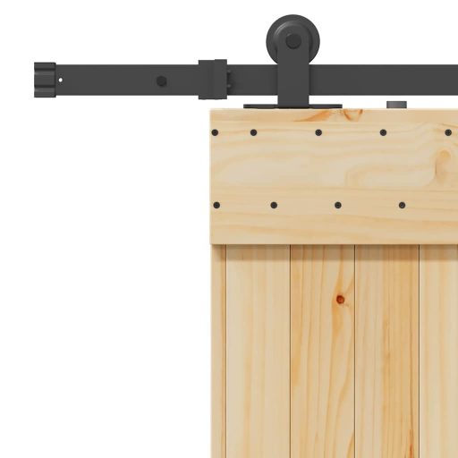 Tömör fenyőfa tolóajtó fémszerelékszettel 70 x 210 cm