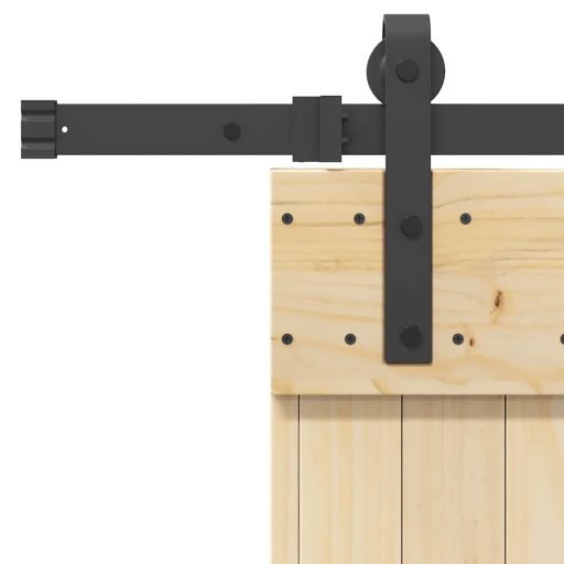 Tömör fenyőfa tolóajtó fémszerelékszettel 70 x 210 cm