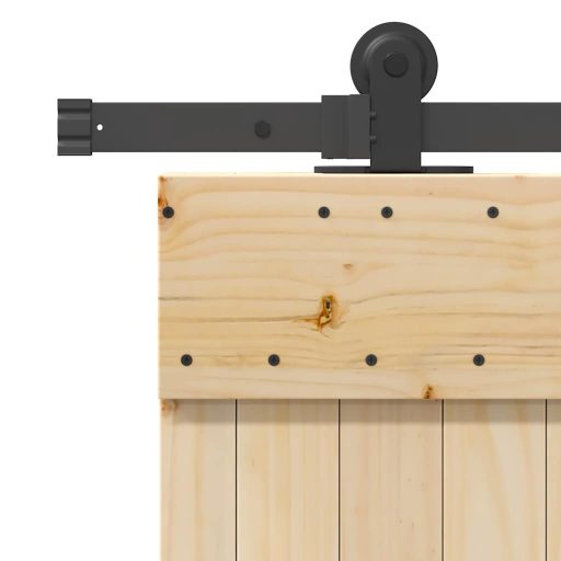 Tömör fenyőfa tolóajtó fémszerelékszettel 70 x 210 cm