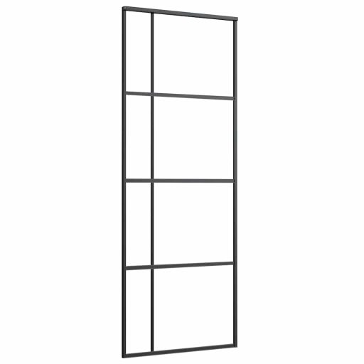 ESG üveg és alumínium tolóajtó fémszerelvény-szettel 76x205 cm
