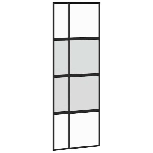Tolóajtó vasalatokkal 76x205 cm edzett üveg&Alumínium