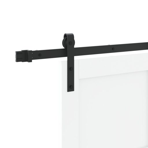 Csúszó ajtó és szerelő készlet Fehér 83x211 cm szilárd fa fenyő