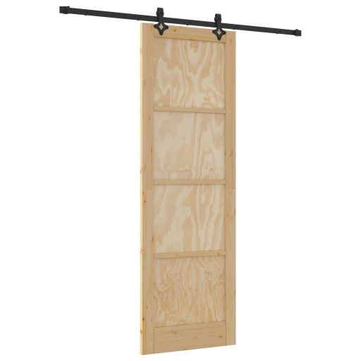 Csúszó Ajtó Szerelvénnyel 78x232 cm Tömör Fenyőből