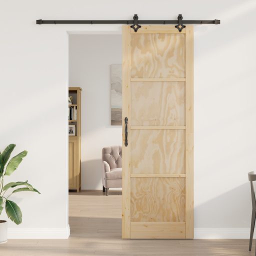 Csúszó Ajtó Szerelvénnyel 78x232 cm Tömör Fenyőből