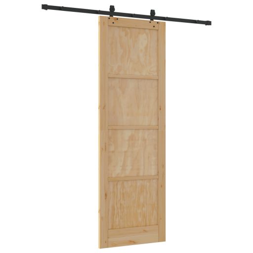 Csúszó Ajtó Szerelvénnyel 78x232 cm Tömör Fenyőből
