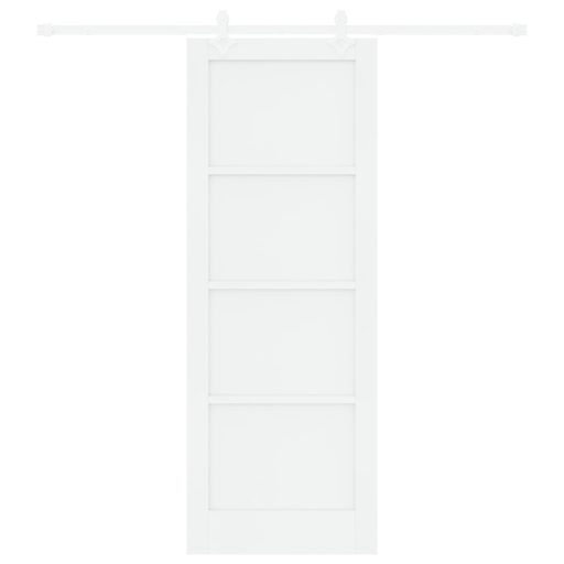 Csúszó ajtó akasztószettel fehér 78x211 cm szilárd fenyőből