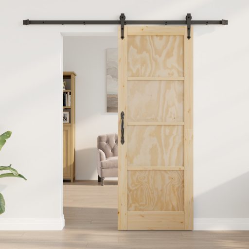 Csúszkajáró ajtó hardver készlettel 73.5x198.5 cm Tömör Fenyő