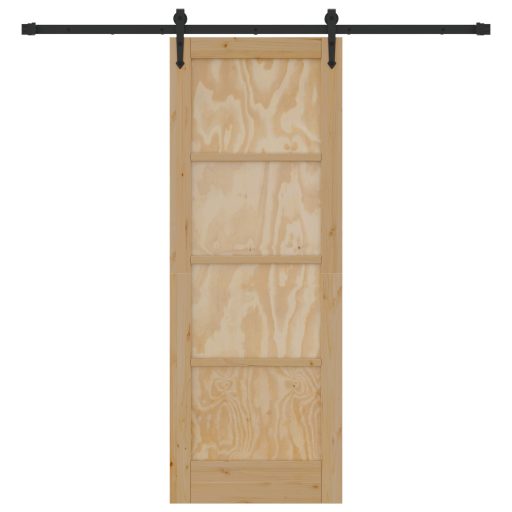Csúszkajáró ajtó hardver készlettel 73.5x198.5 cm Tömör Fenyő
