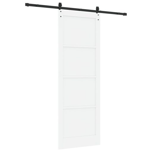 Csúszó Ajtó 2-db-os Készlet FEHÉR és Fekete Fa 83 x 232 cm