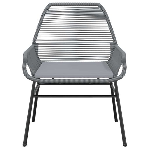 7 részes szürke polyrattan üveg kerti étkezőgarnitúra párnával