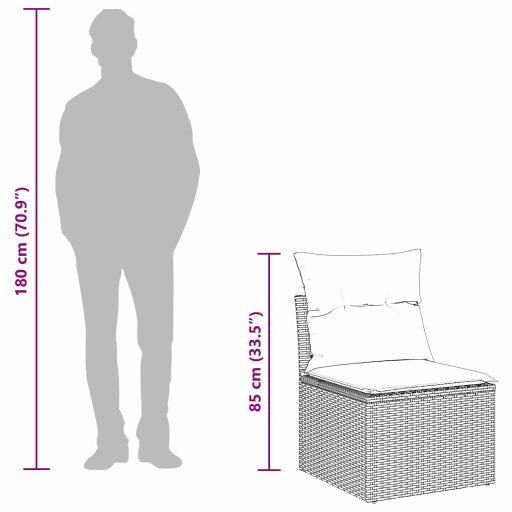 3 darabos Kerti Kanapé Szett Párnákkal - Bézs Poli Rattan