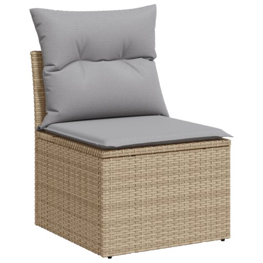 10 darabos Kert Sofa Szett Párnákkal Bézs Polyrattan