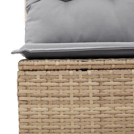 10 darabos Kert Sofa Szett Párnákkal Bézs Polyrattan