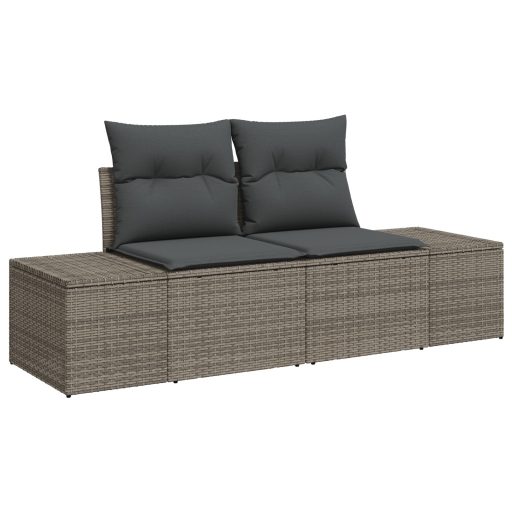 Kerti Kanapé Garnitúra 5 Darab Szürke, Barna (Rattan)