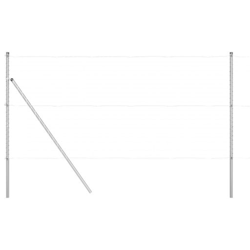 Kerítés Oszlopok 52 db Ø32 mm 210 cm Horganyzott acél
