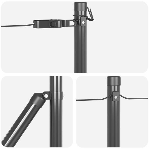 Kerítésoszlopok Alaplemezekkel 52 db Ø32mm 50cm Horganyzott Acél