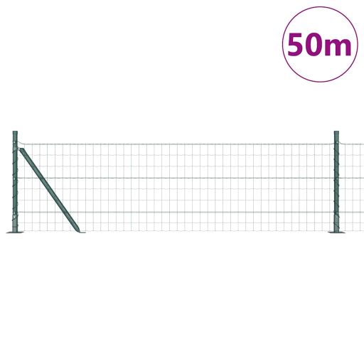Euro Kerítés 13 Flanges Oszloppal 0.6x50 m Horganyzott Acél
