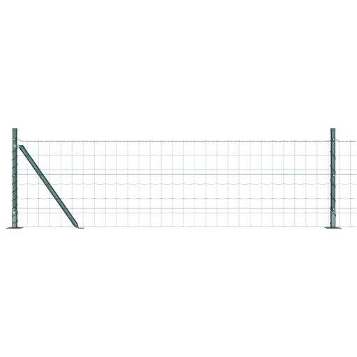 Euro Kerítés 13 Földbe Süllyesztett Oszloppal 0.6x50 m Galvanizált Acél
