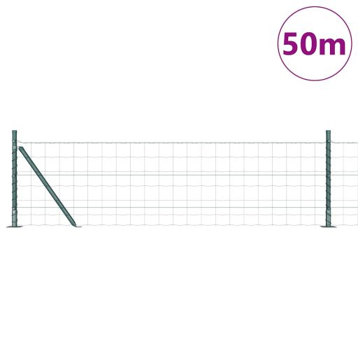 Euro Kerítés 13 Flanged Oszloppal 0.6x50 m Horganyzott Acél