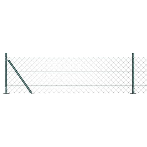 Kerítésoszlop szett Ezüst 25 x 0.6 m Horganyzott acél & PVC