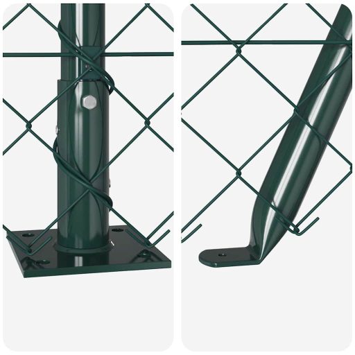 Kerítésoszlop szett Ezüst 25 x 0.6 m Horganyzott acél & PVC