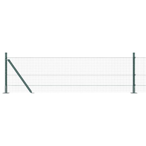 Hegesztett drótkerítés 13 flanged oszloppal Zöld 0.6x50 m Acél