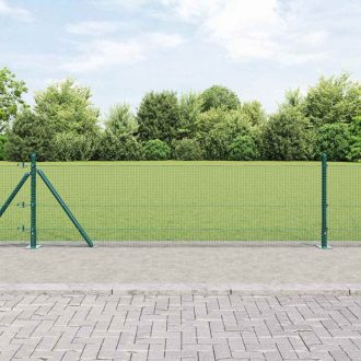   Hegesztett Drótkerítés 13 Flanged Posttal Zöld 0.6x100 m Acél