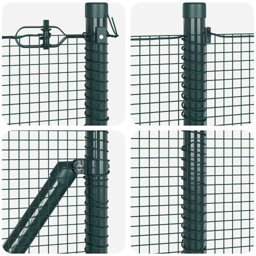 Hegesztett Drótkerítés 13 Flanged Posttal Zöld 0.6x100 m Acél