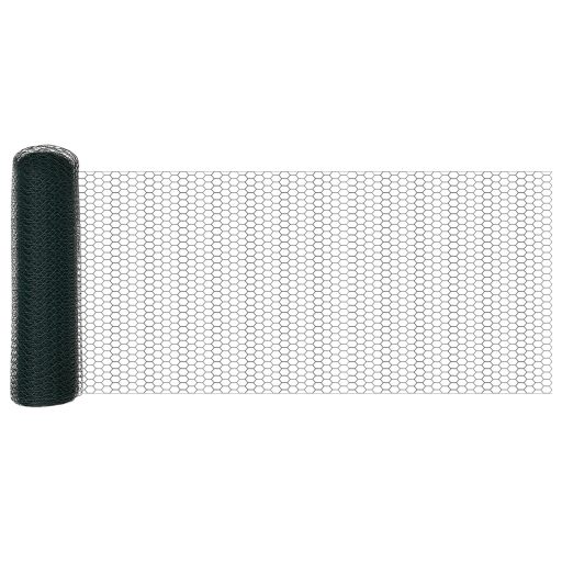 Hatszögletű Kerítés Zöld 0,8x100 m Acél,  Kerítésoszlopok 13 db Zöld Ø32 mm 120 cm Horganyzott Acél