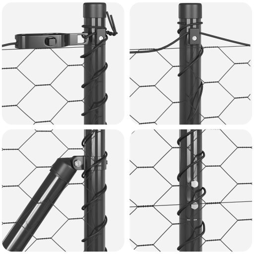 Kerítéstáblázat 2 db Szürke Fém, PVC bevonatú drót 25 x 1.5 m