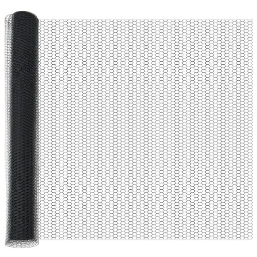 Hatszögletű Kerítés Szürke 0,8x10 m Fém,  Kerítésoszlopok Alaplapokkal 7 db Ø32mm 90cm Horganyzott Fém