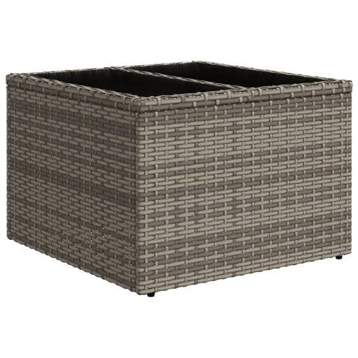 Kerti kanapé szett 4-es szett Szürke Rattan Nagy Moduláris