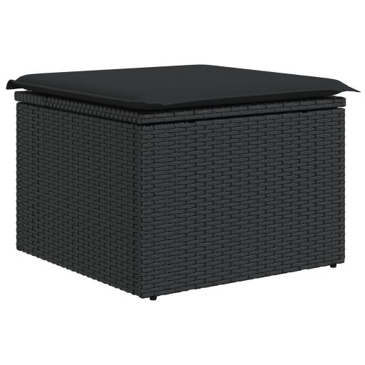 Kertibútor szett 5-ös szett Fekete Kézzel szőtt rattan Nagy