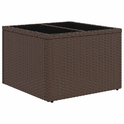 6 részes kerti bútor szett párnákkal, barna poli rattan