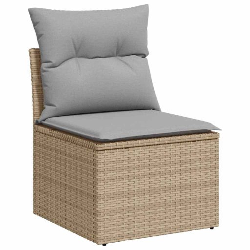Kert kanapé szett 6 pcs Beige, világos szürke Közepes